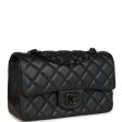 Chanel Mini Rectangular Flap So Black Iridescent Lambskin Black Hardware For Discount