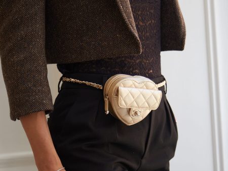 Chanel Heart Bag Gold (Belt Bag) on Sale