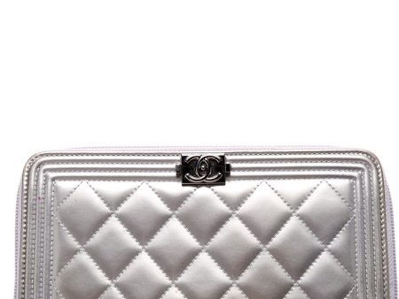 Chanel Boy Zip Around Wallet Online Sale