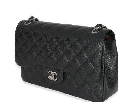 Chanel Black Caviar Jumbo Classic Double Flap Bag Online