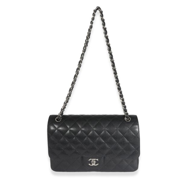 Chanel Black Caviar Jumbo Classic Double Flap Bag Online