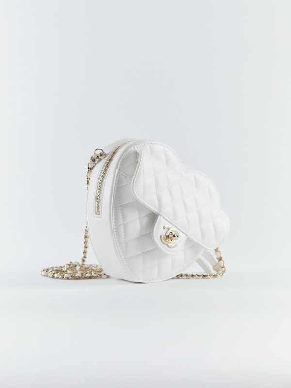 Chanel Heart Bag White (Large) Sale