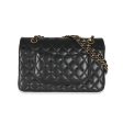 Chanel Black Lambskin Medium Classic Double Flap Bag Online now