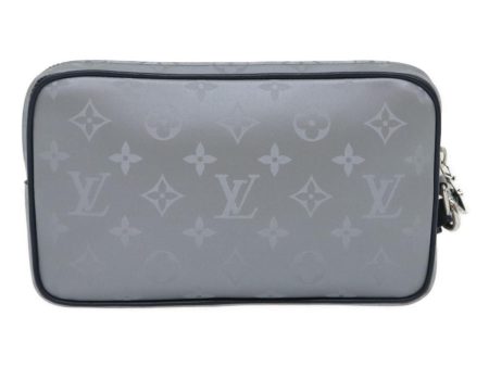 LOUIS VUITTON Monogram satellite alpha Clutch Bag Silver M44171 29977A Supply