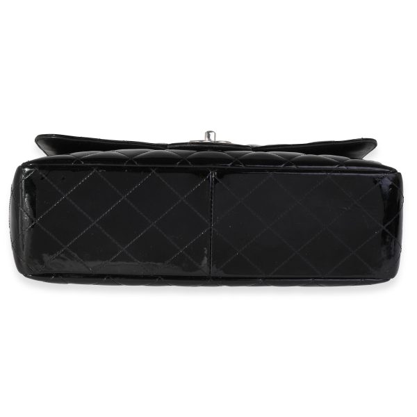 Chanel Black Quilted Patent Leather Jumbo Classic Single Flap Bag Online