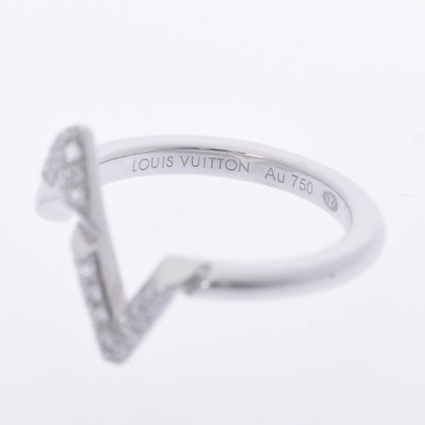 LOUIS VUITTON LV Vault Upside Down Ring #48 Q9Q31I No. 7 Women s K18 White Gold For Sale