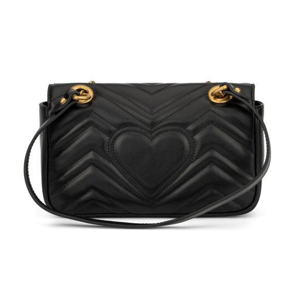 Gucci Marmont 446744 DTDIT 1000 Women s Black Matelassé Leather Mini Shoulder Bag (GG2078) Cheap