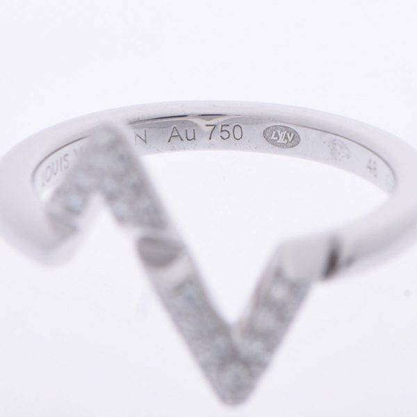 LOUIS VUITTON LV Vault Upside Down Ring #48 Q9Q31I No. 7 Women s K18 White Gold For Sale