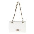 Chanel 23C White Caviar Small Classic Double Flap Bag on Sale