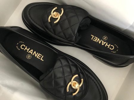 Chanel Quilted Leather Loafers (Black) Cheap