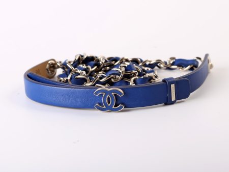 Chanel CC Chain Leather Belt Size 90 36 Online