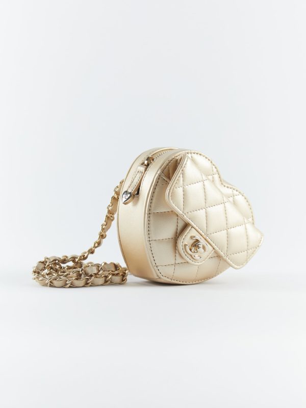 Chanel Heart Bag Gold (Belt Bag) on Sale