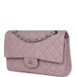 Chanel Vintage Medium Classic Double Flap Purple Lambskin Silver Hardware Fashion