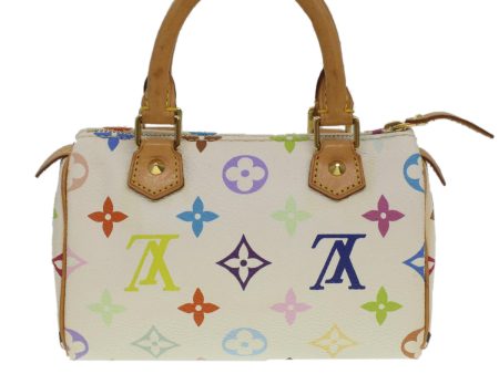 LOUIS VUITTON Monogram Multicolor Mini Speedy Hand Bag White M92645 Auth am3975 Supply