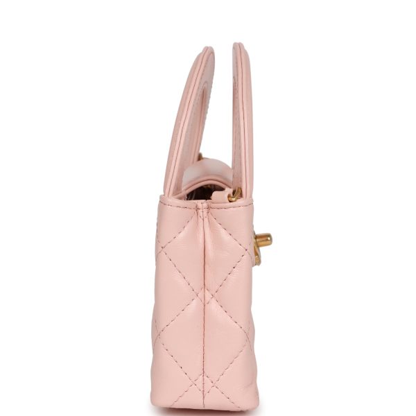 Chanel Nano Kelly Shopper Light Pink Shiny Aged Calfskin Brushed Gold Hardware Online