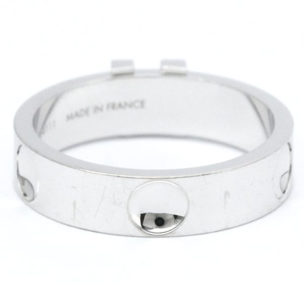 LOUIS VUITTON Berg Amplant Q9K98D White Gold [18K] Fashion No Stone Band Ring Silver For Discount