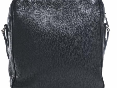 GUCCI Interlocking G Leather Shoulder Bag 337084 Black Men s Online Sale