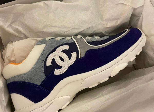 Chanel CC Logo Sneaker Blue White (Reflective) Online Sale