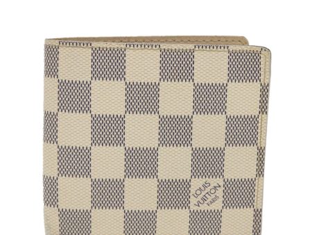 LOUIS VUITTON Damier Azur Porte Feuille Marco Bifold Wallet N60018 39919 Online now