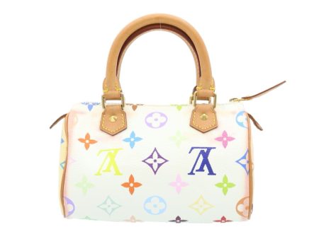 LOUIS VUITTON Monogram Multicolor Mini Speedy Hand Bag White M92645 Auth 25763 Hot on Sale