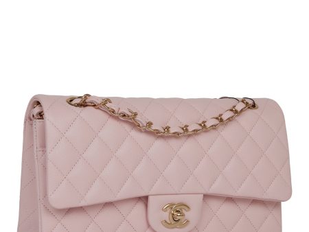 Chanel Medium Classic Double Flap Bag Light Pink Caviar Light Gold Hardware Sale