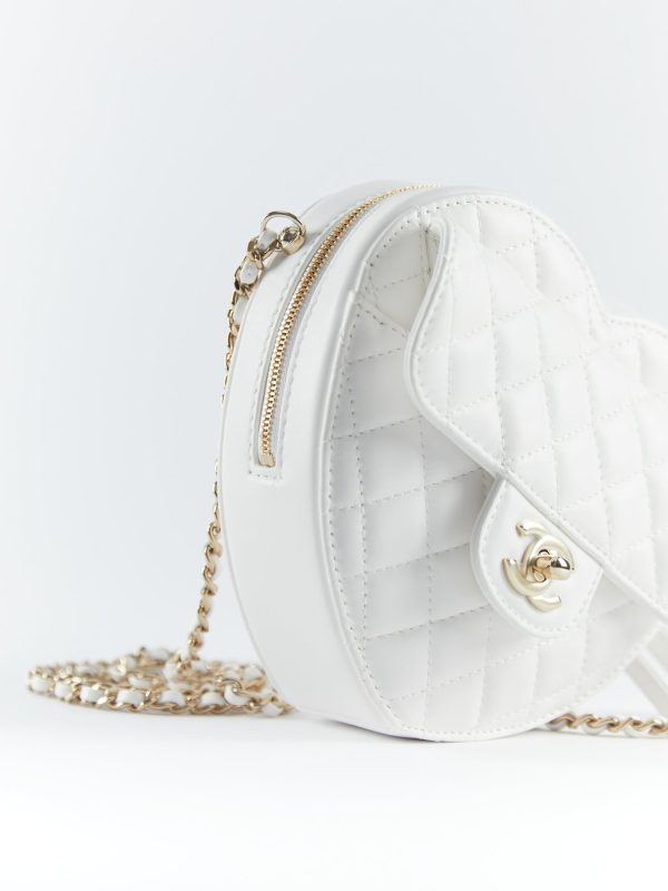 Chanel Heart Bag White (Large) Sale