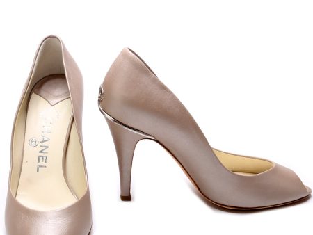 Chanel CC Open Toe Pumps Online Hot Sale