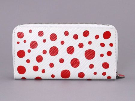 LOUIS VUITTON Epi Infinity Dot LVxYK Zippy Wallet Long Leather White Red M81961 RFID Supply