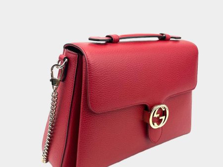 GUCCI Interlocking G Shoulder Bag - Red For Discount