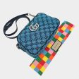 GUCCI Marmont Multicolor Matelasse Blue GG Canvas CrossBody - Teal Fashion