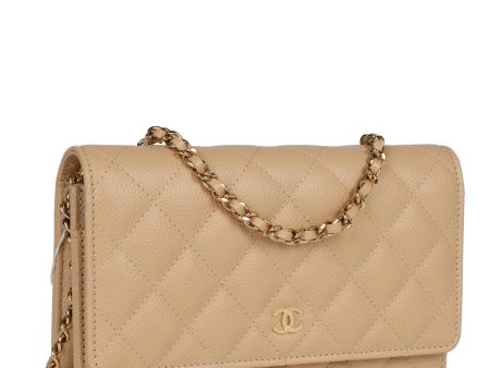 Chanel Wallet on Chain WOC Beige Caviar Gold Hardware Supply