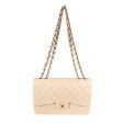 Chanel Beige Quilted Lambskin Jumbo Classic Single Flap Bag on Sale