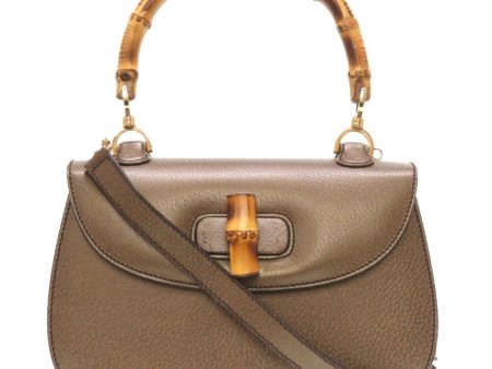 Gucci bamboo leather bronze Online Hot Sale