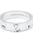 LOUIS VUITTON Berg Amplant Q9K98D White Gold [18K] Fashion No Stone Band Ring Silver For Discount