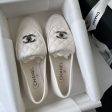 Chanel Quilted Leather Loafers (White) on Sale