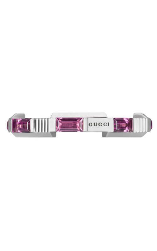 GUCCI Link to Love 18k White Gold & Rubellite Ring YBC662256001 For Cheap