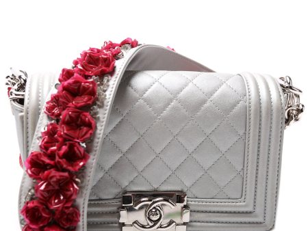 Chanel Boy flap small Lambskin Flower Strap 16M Online Sale