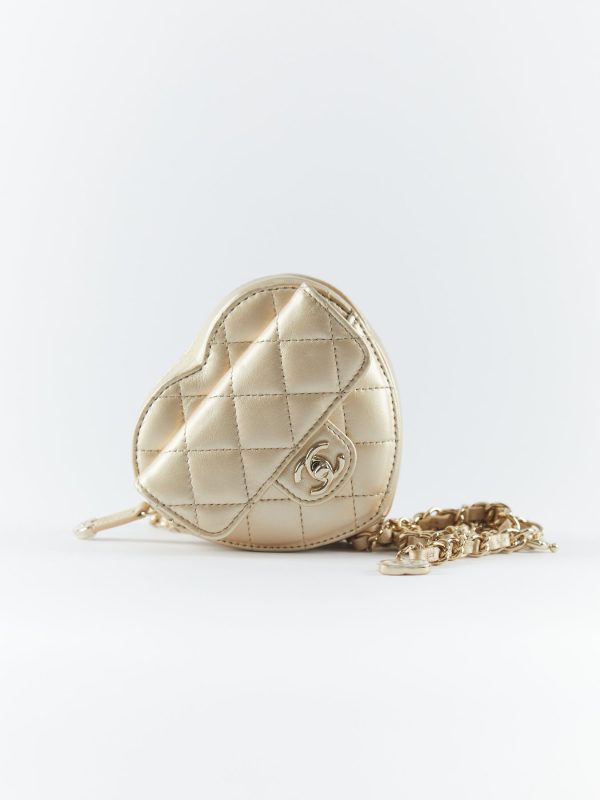 Chanel Heart Bag Gold (Belt Bag) on Sale