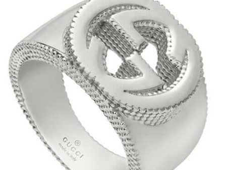 GUCCI Interlocking-G Silver Ring YBC479229001021 Hot on Sale