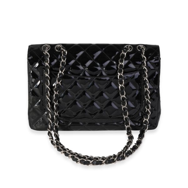 Chanel Black Quilted Patent Leather Jumbo Classic Single Flap Bag Online