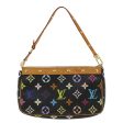 LOUIS VUITTON Multicolor Pochette Accessoires Pouch Black M92648 am3370 Fashion