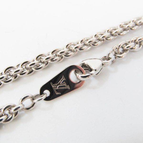 LOUIS VUITTON Colliersquard LV Strass MP2691 Metal,Rhinestone Men,Women Pendant Necklace [Silver] Hot on Sale