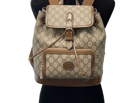 GUCCI - NEW Backpack With Interlocking G - Beige   Brown Monogram Backpack on Sale