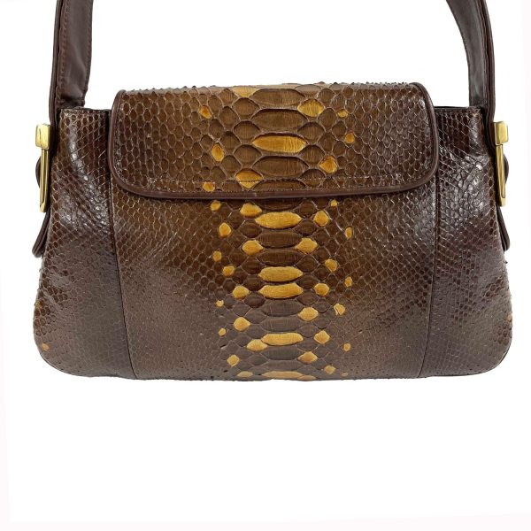 GUCCI - 1973 Python Metallic Accent Shoulder Bag Hot on Sale