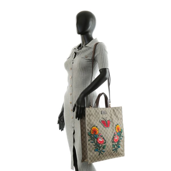 GUCCI Convertible Soft Embroidered GG Tote - Tall Supply