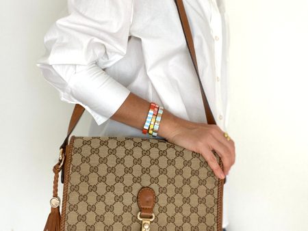 GUCCI MARRAKECH MESSENGER GG CANVAS MEDIUM IN BEIGE BROWN Online Hot Sale