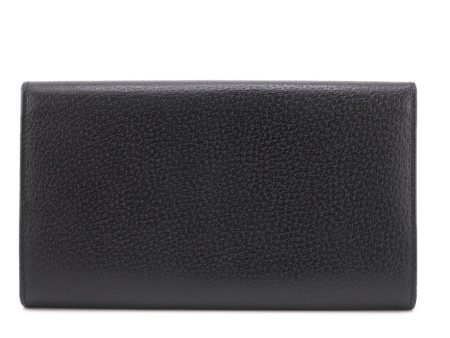 GUCCI 035.2149 Logo Long Wallet Black Men s Discount