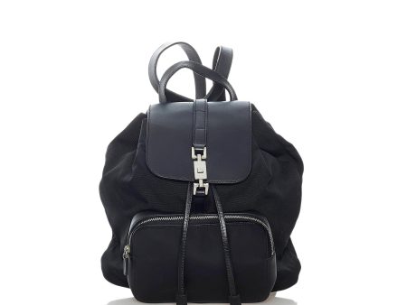 Gucci Jackie Nylon Drawstring Backpack on Sale