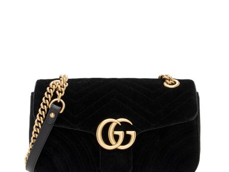 Gucci Matelasse Velvet GG Marmont Small Shoulder Bag Discount