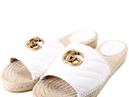 Gucci Marmont Espadrille Slides Size 39.5 Hot on Sale